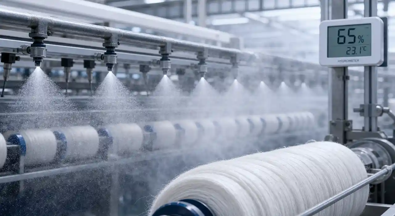 Controlling textile mill humidity